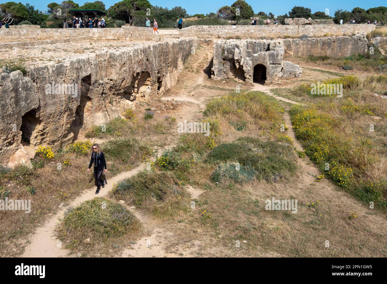 Le Tombeau des rois, site archéologique de Kato Paphos, Paphos, Chypre. Banque D'Images