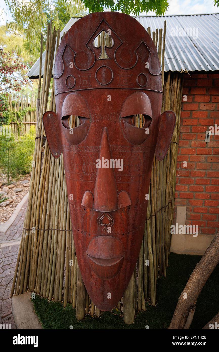 Grand masque art, Namibie Banque D'Images