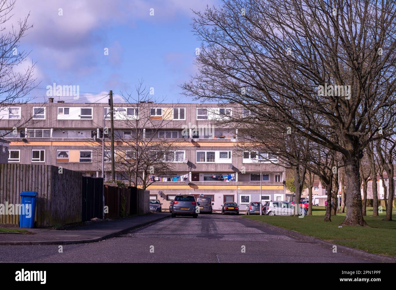 Logement du conseil autour d'abbotsford Drive, Glenrothes Banque D'Images