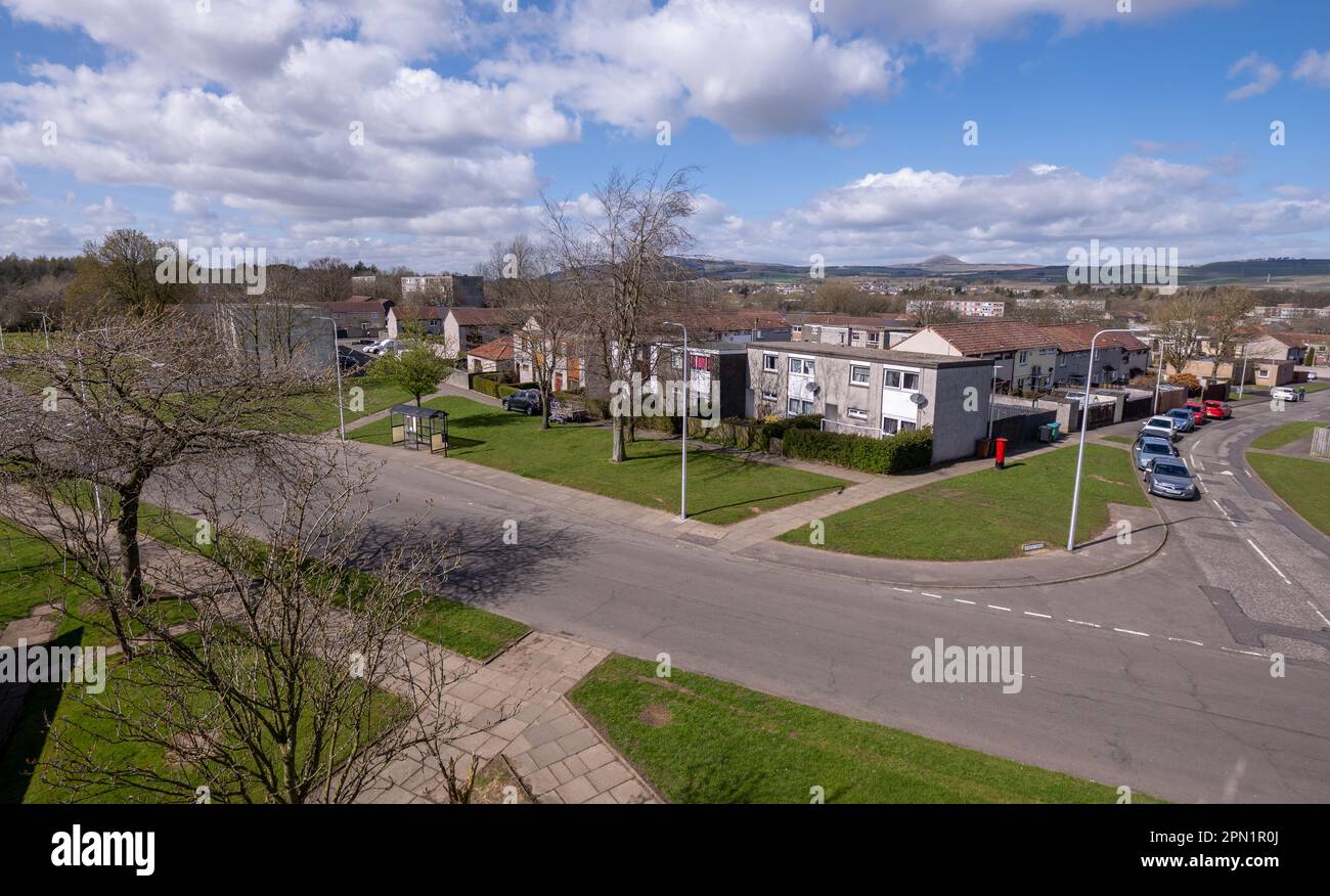 Logement du conseil autour d'abbotsford Drive, Glenrothes Banque D'Images
