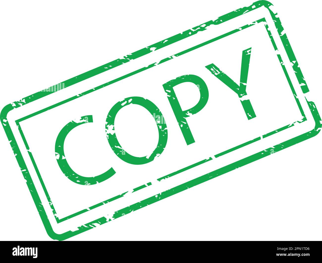 Tampon en caoutchouc avec texte pour document de bureau et travail papier. Illustration vectorielle. Symbole de copie, documentation verte, empreinte dupliquée, imi d'origine Illustration de Vecteur