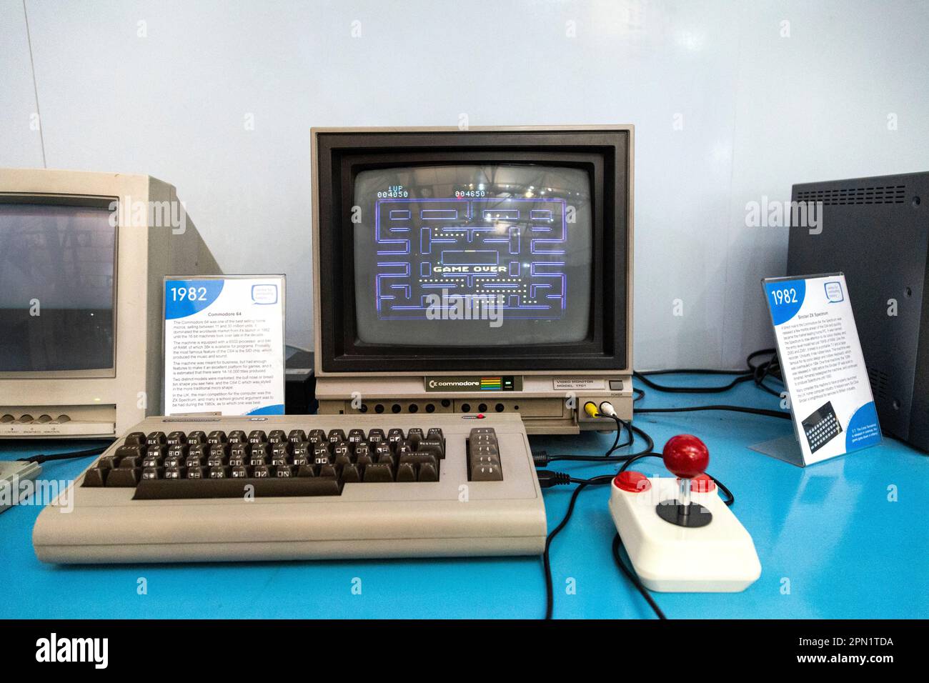 1982 Commodore 64 RETRO Home Computer au Center for Computing History, Cambridge, Royaume-Uni Banque D'Images