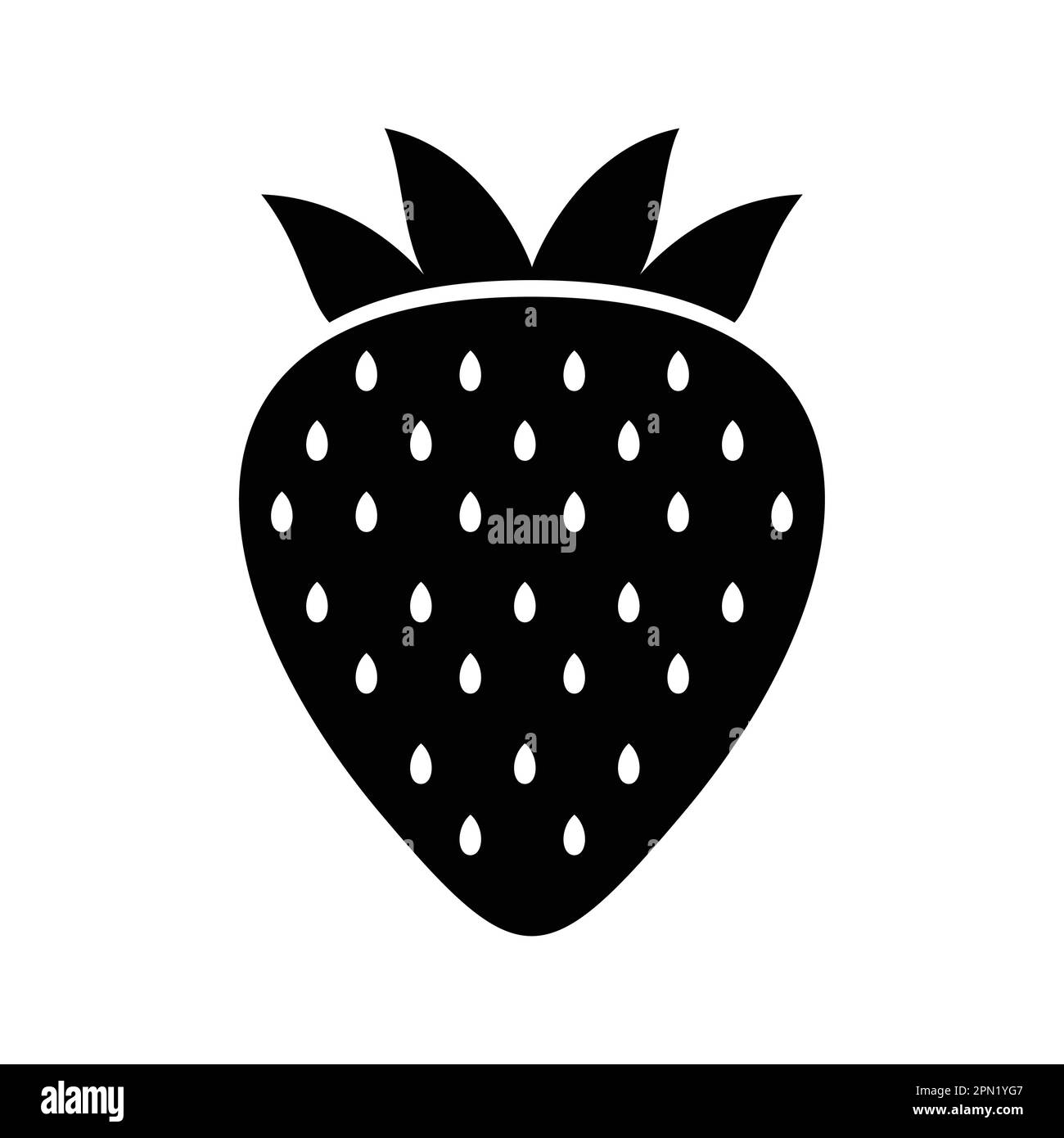 icône vectorielle plate fraise Illustration de Vecteur