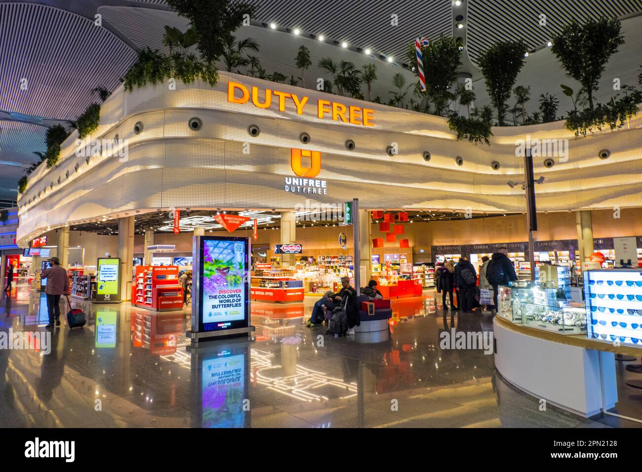 Boutiques hors taxes, İstanbul Havalimanı, aéroport d'Istanbul, Turquie Banque D'Images