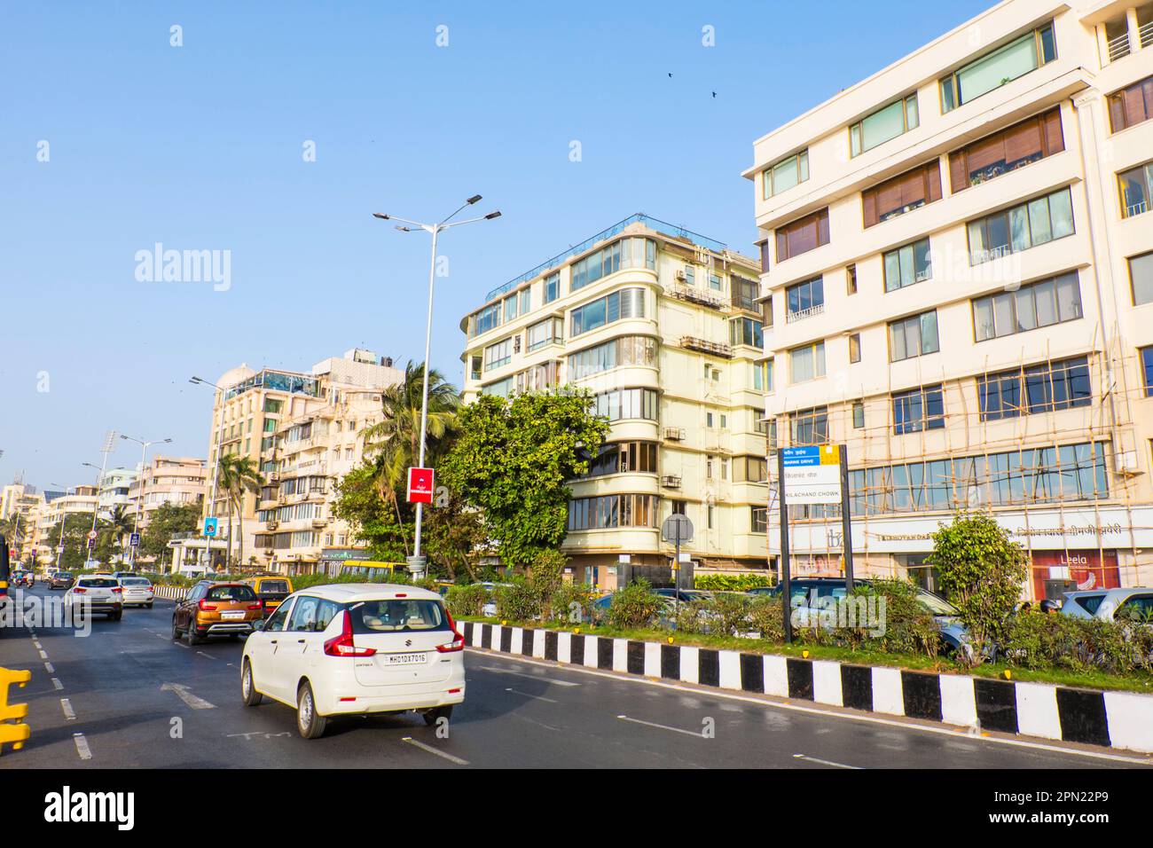 Marine Drive, Churchgate, Mumbai, Inde Banque D'Images