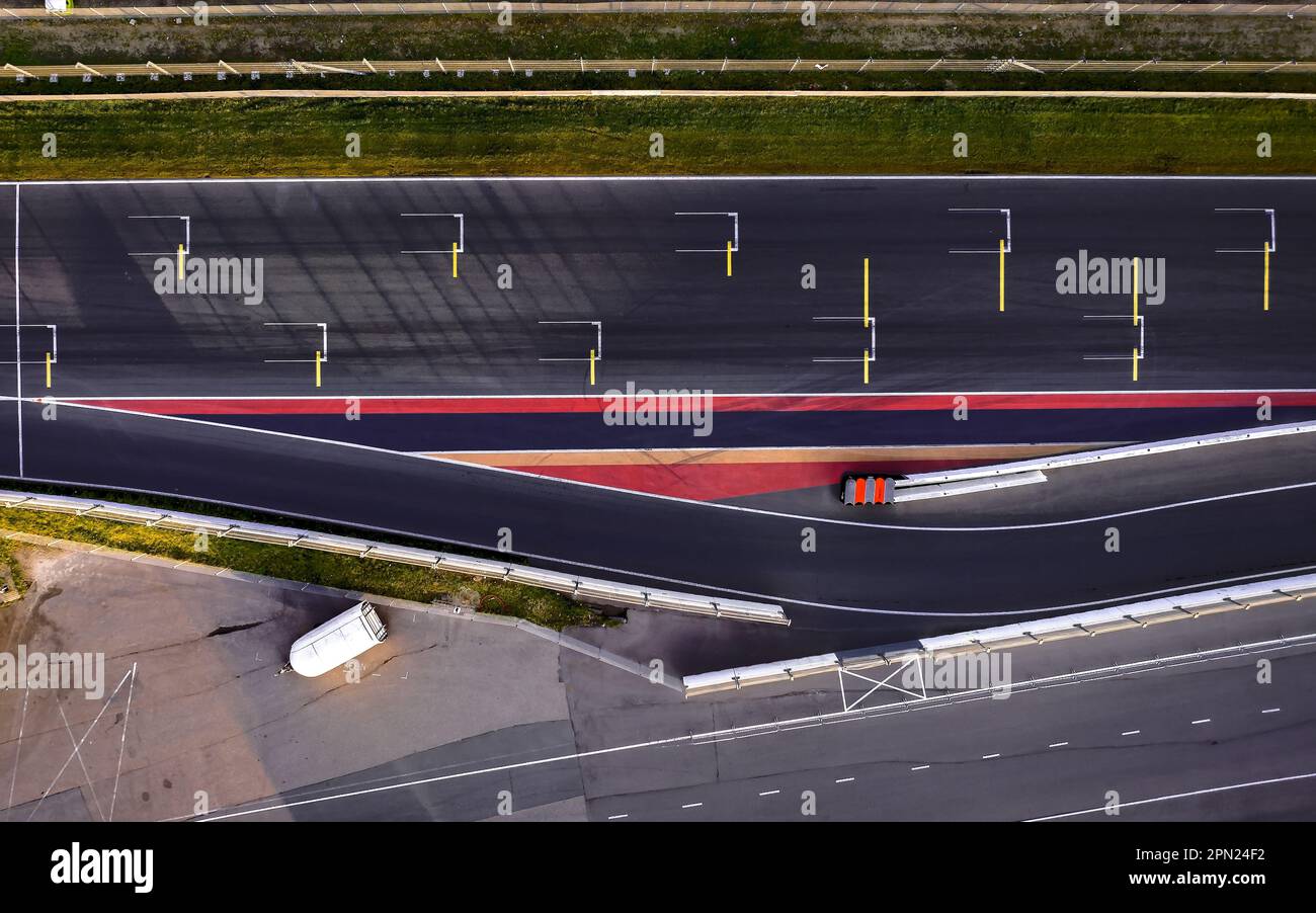 Le circuit Zandvoort est le circuit de Formule 1 des pays-Bas. Le championnat de F1 est en août chaque année. C'est un des Forma éurpoéens Banque D'Images