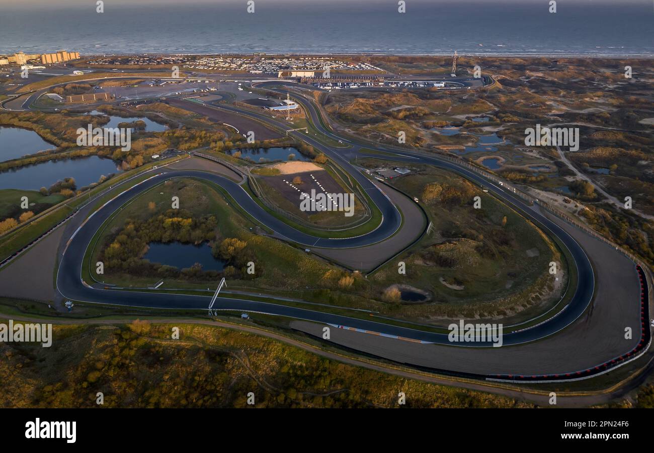 Le circuit Zandvoort est le circuit de Formule 1 des pays-Bas. Le championnat de F1 est en août chaque année. C'est un des Forma éurpoéens Banque D'Images