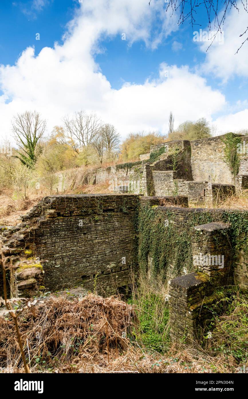 Darkhill Iron Works, berceau de la fabrication de l'acier indistrial, Forest of Dean, Gloucestershire. ROYAUME-UNI Banque D'Images