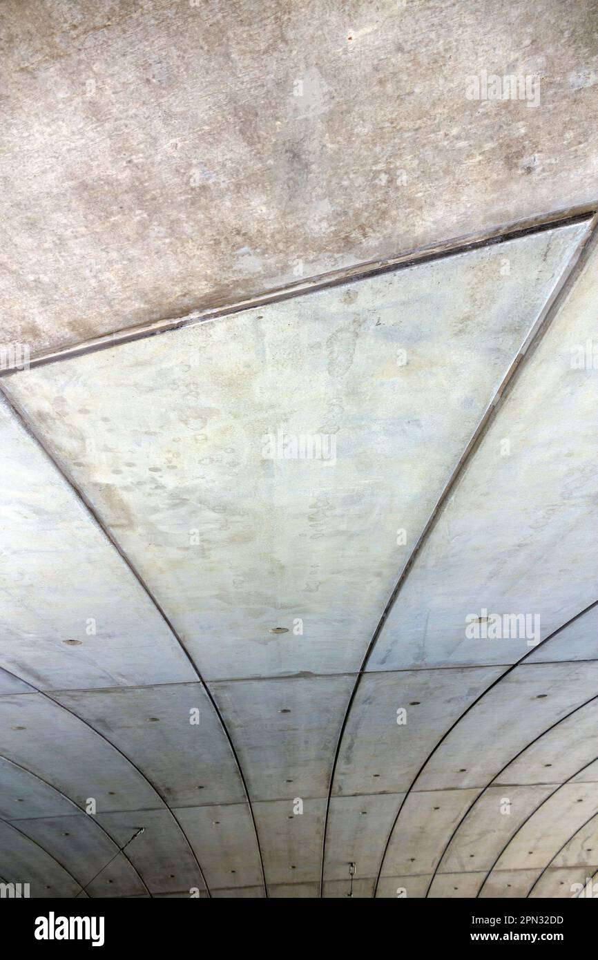 American Air Museum plafond en béton Duxford IWM Banque D'Images