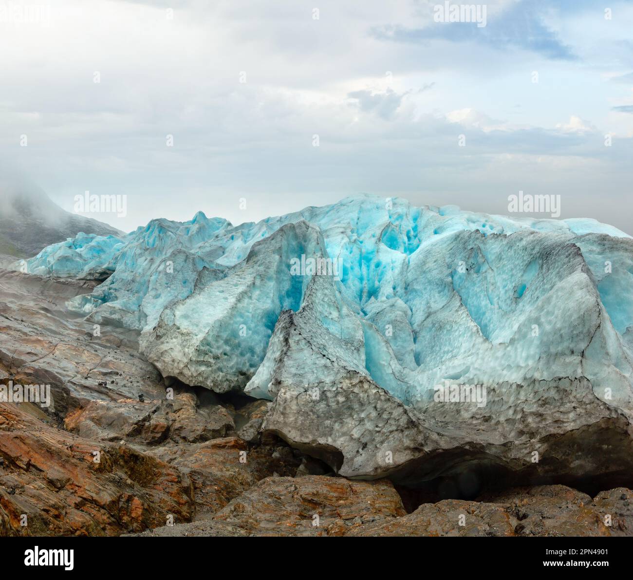 Glacier Svartisen en partie détaillées de proximité (Meloy, Norvège Photo  Stock - Alamy