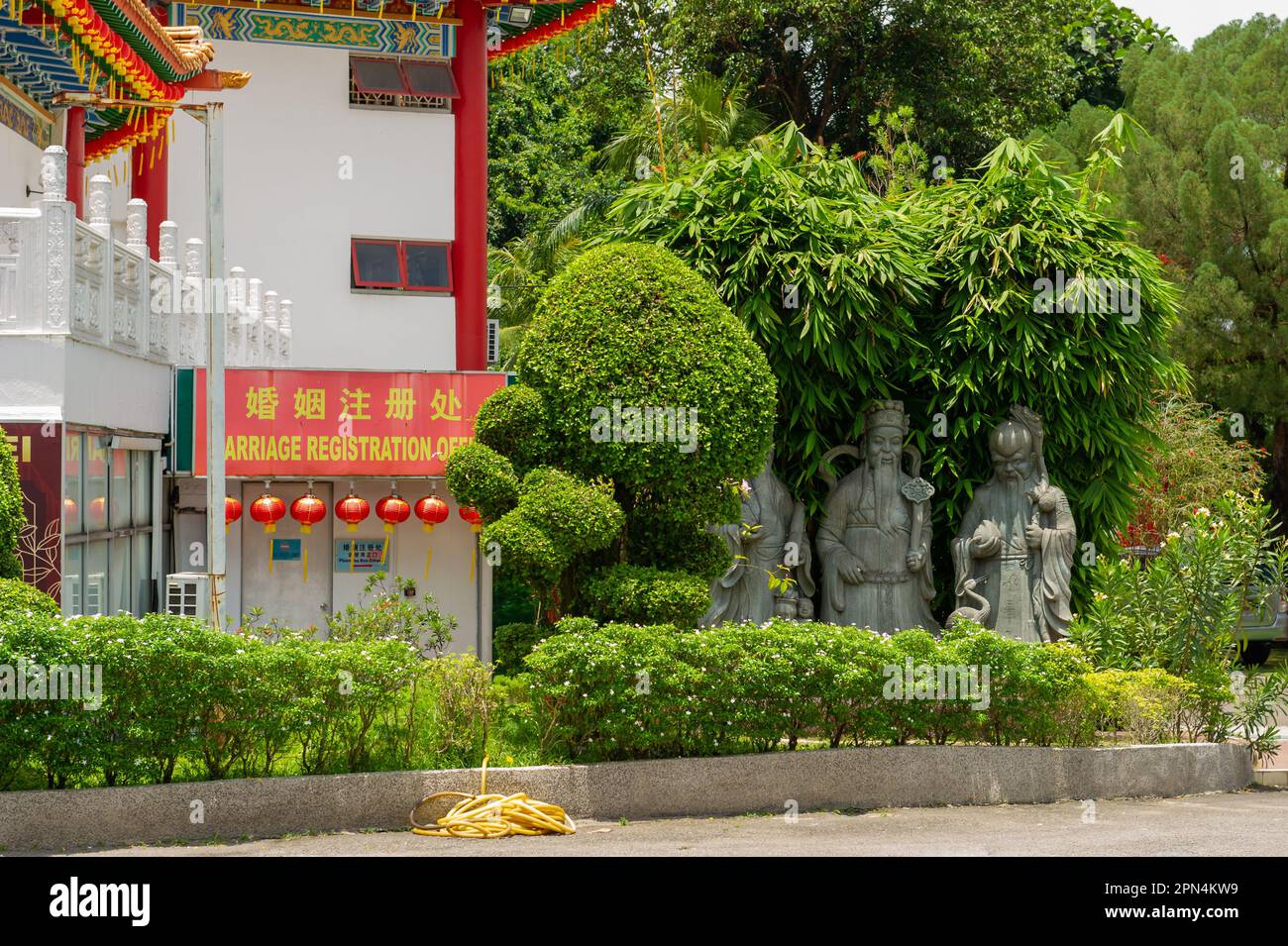 Le temple chinois Thean Hou, Kuala Lumpur, Malaisie Banque D'Images