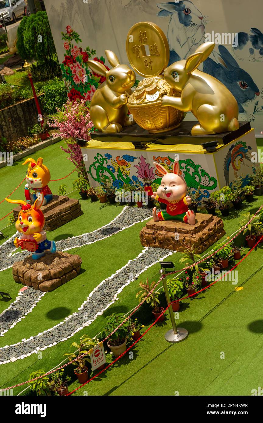 Le temple chinois Thean Hou, Kuala Lumpur, Malaisie Banque D'Images