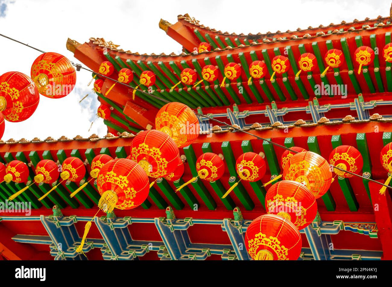 Le temple chinois Thean Hou, Kuala Lumpur, Malaisie Banque D'Images