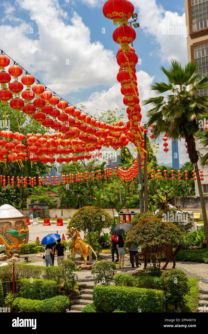 Le temple chinois Thean Hou, Kuala Lumpur, Malaisie Banque D'Images