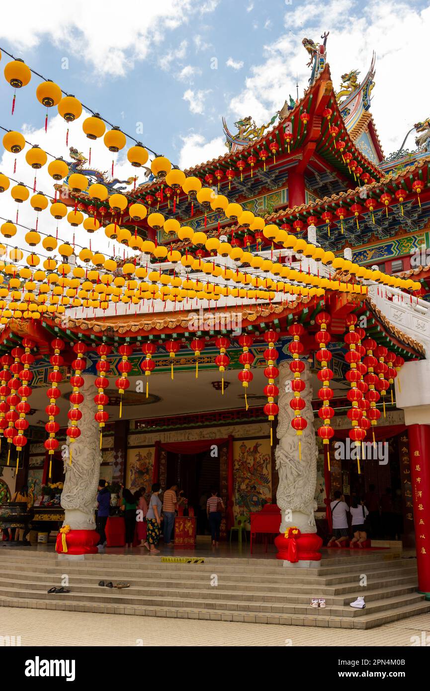 Le temple chinois Thean Hou, Kuala Lumpur, Malaisie Banque D'Images