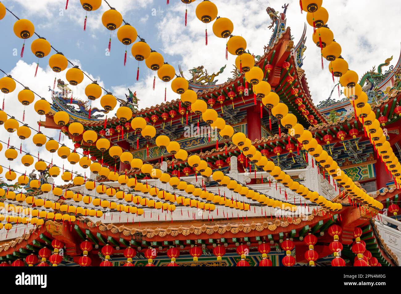 Le temple chinois Thean Hou, Kuala Lumpur, Malaisie Banque D'Images
