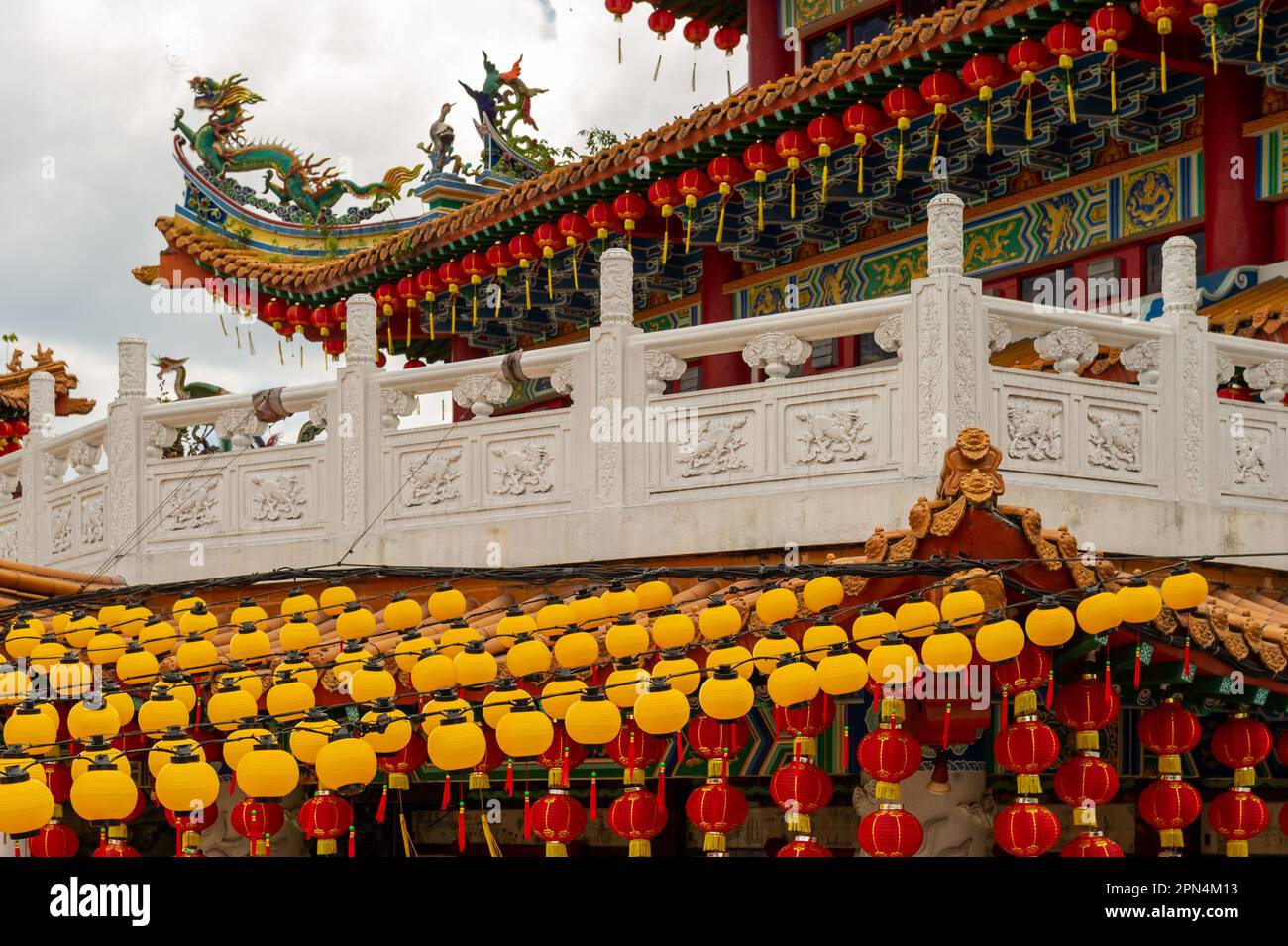 Le temple chinois Thean Hou, Kuala Lumpur, Malaisie Banque D'Images