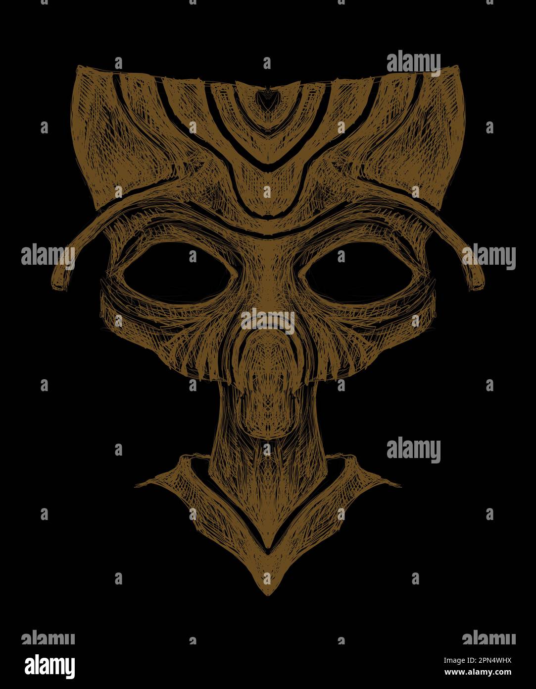 Créature extraterrestre - peinture numérique Banque D'Images