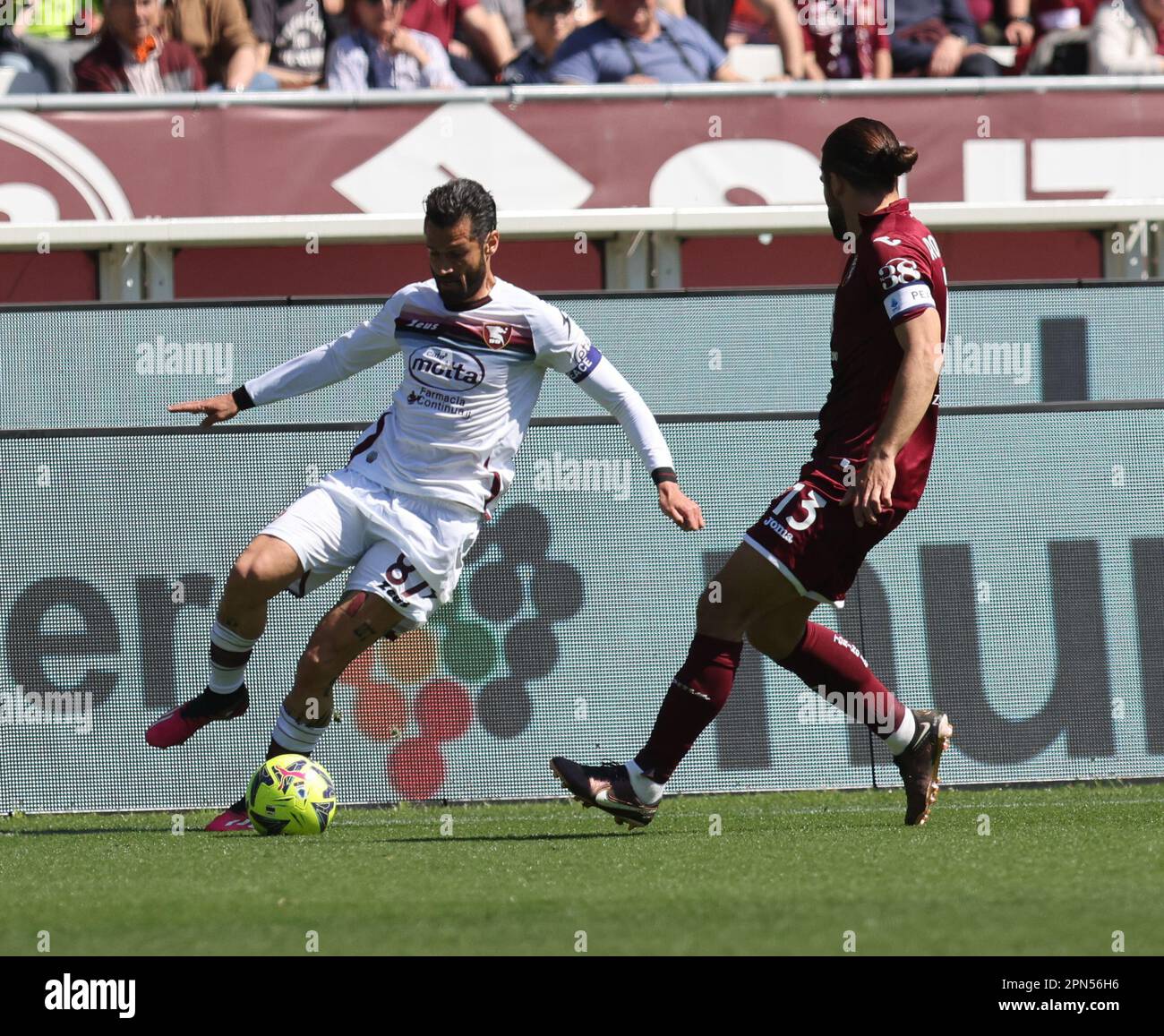 Torino 16/04/2023 Stadio Grande Torino série A Tim 2022/23 FC Torino - Salernitana Nella Foto : Candreva crédit: Kines Milano/Alay Live News Banque D'Images