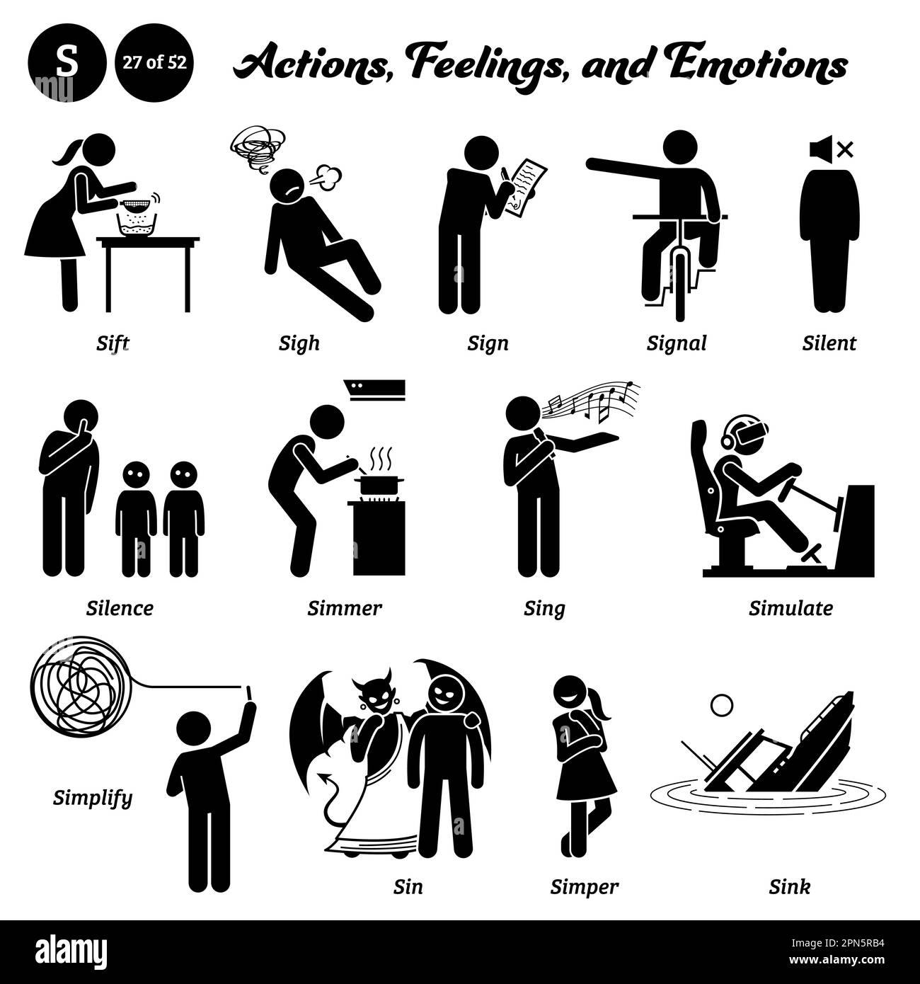 Bâton figure humain personnes homme action, sentiments, et émotions ...