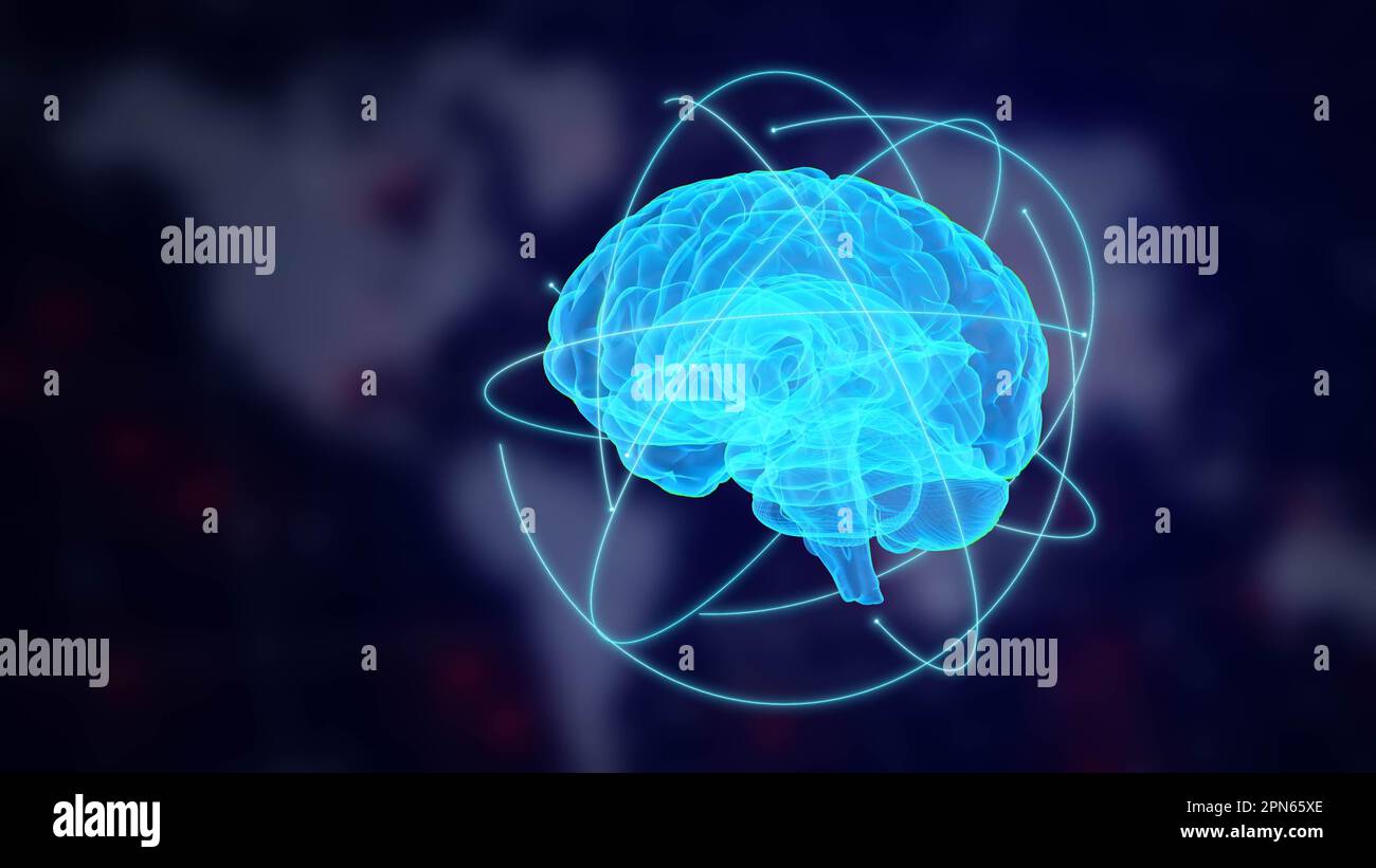 Cerveau numérique concept futuriste de la technologie de l'IA Banque D'Images