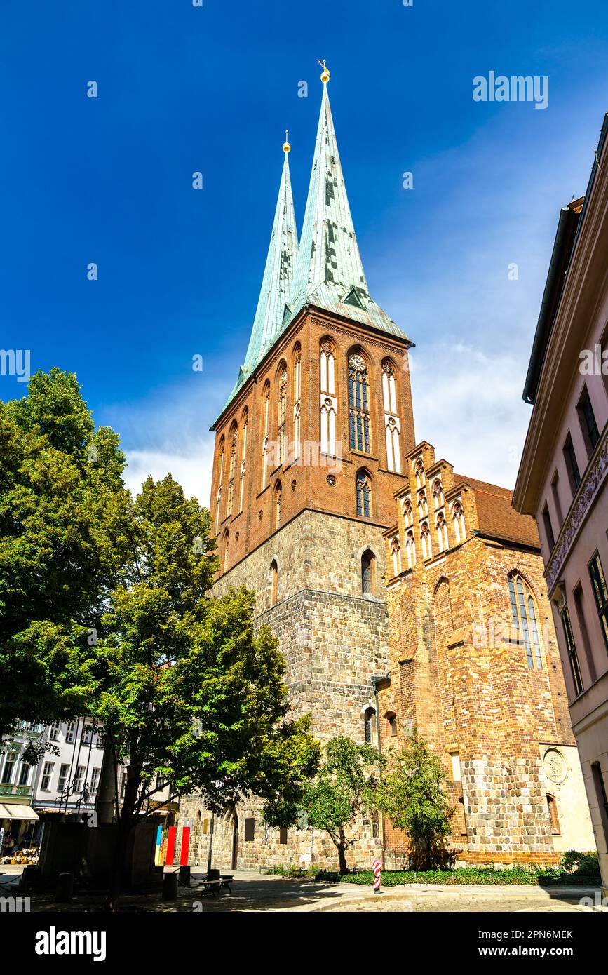 St. Eglise Nicholas, la plus ancienne église de Berlin, Allemagne Banque D'Images