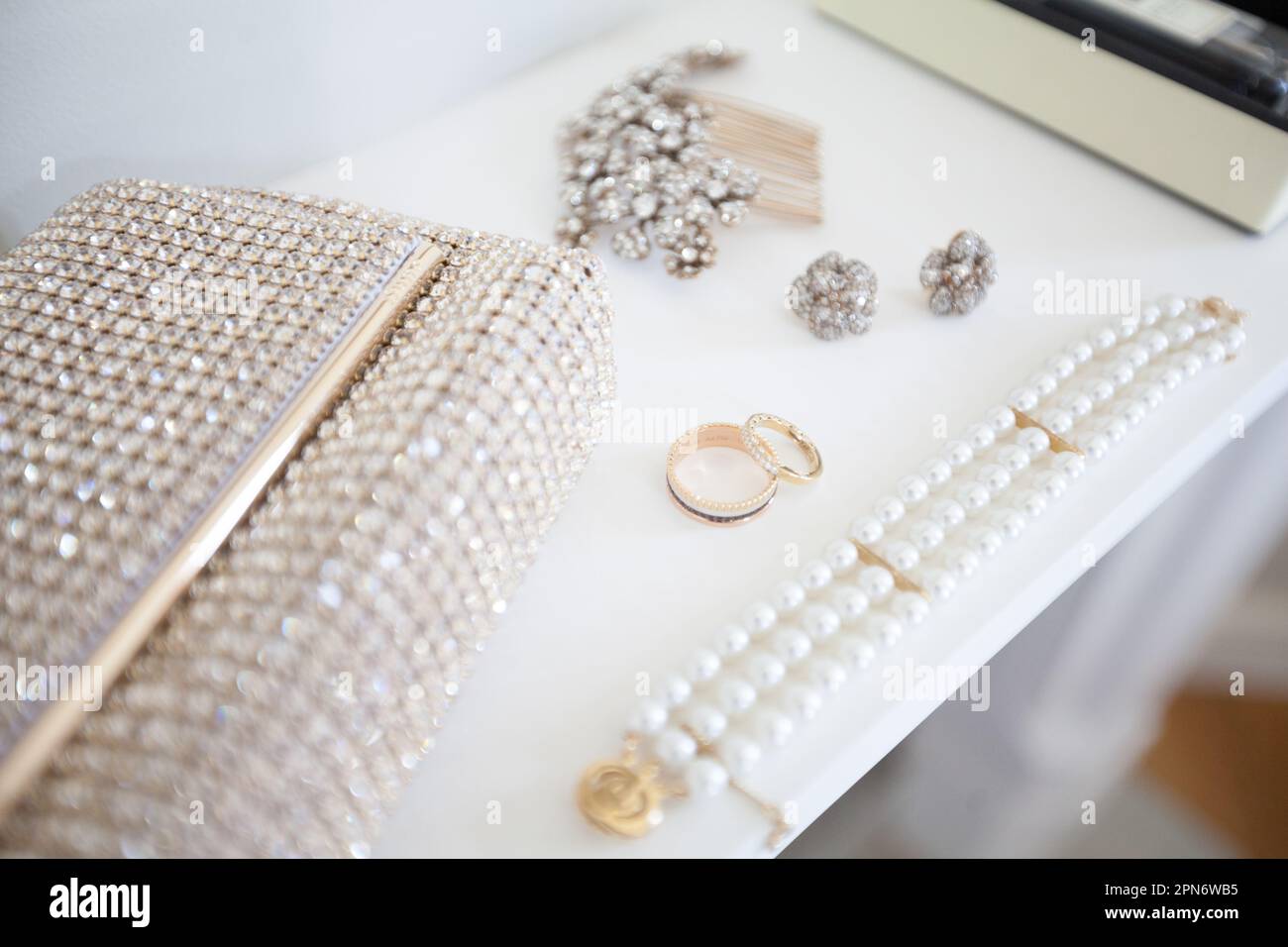 bijoux de mariage et bagues de mariage Banque D'Images