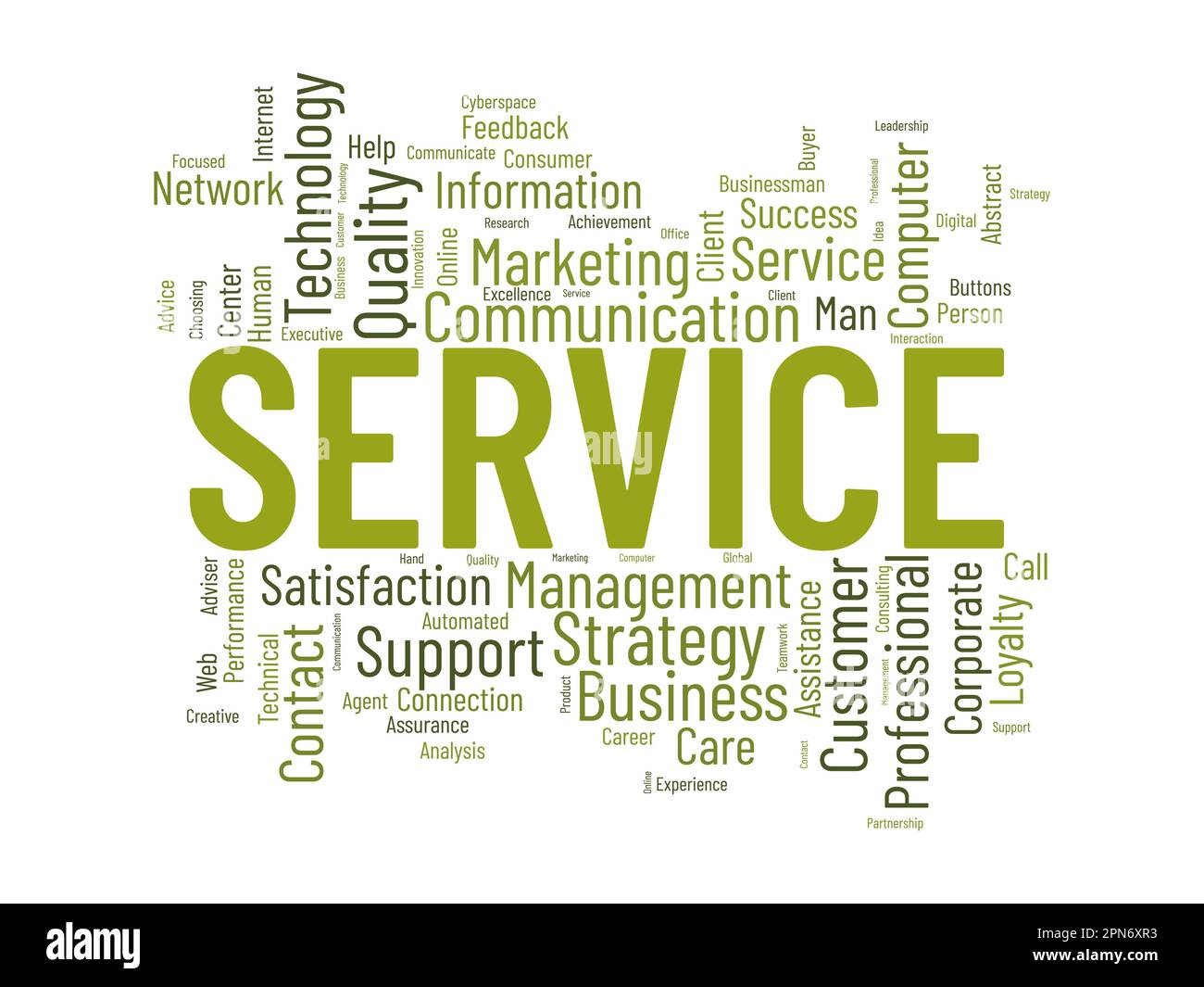 Concept d'arrière-plan Word Cloud pour le service. Soutien de la qualité, conseils de gestion de la clientèle en matière de stratégie de communication. illustration vectorielle. Illustration de Vecteur