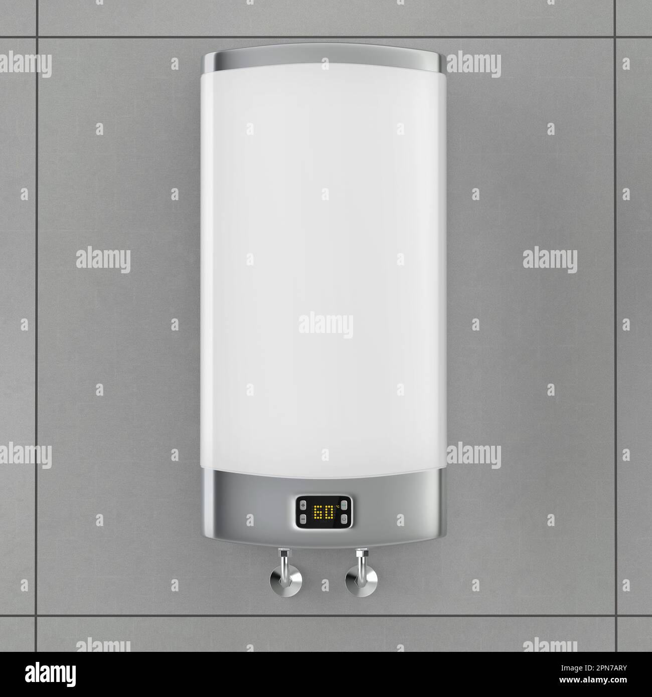 Chauffe-eau électrique dans la salle de bains Banque D'Images