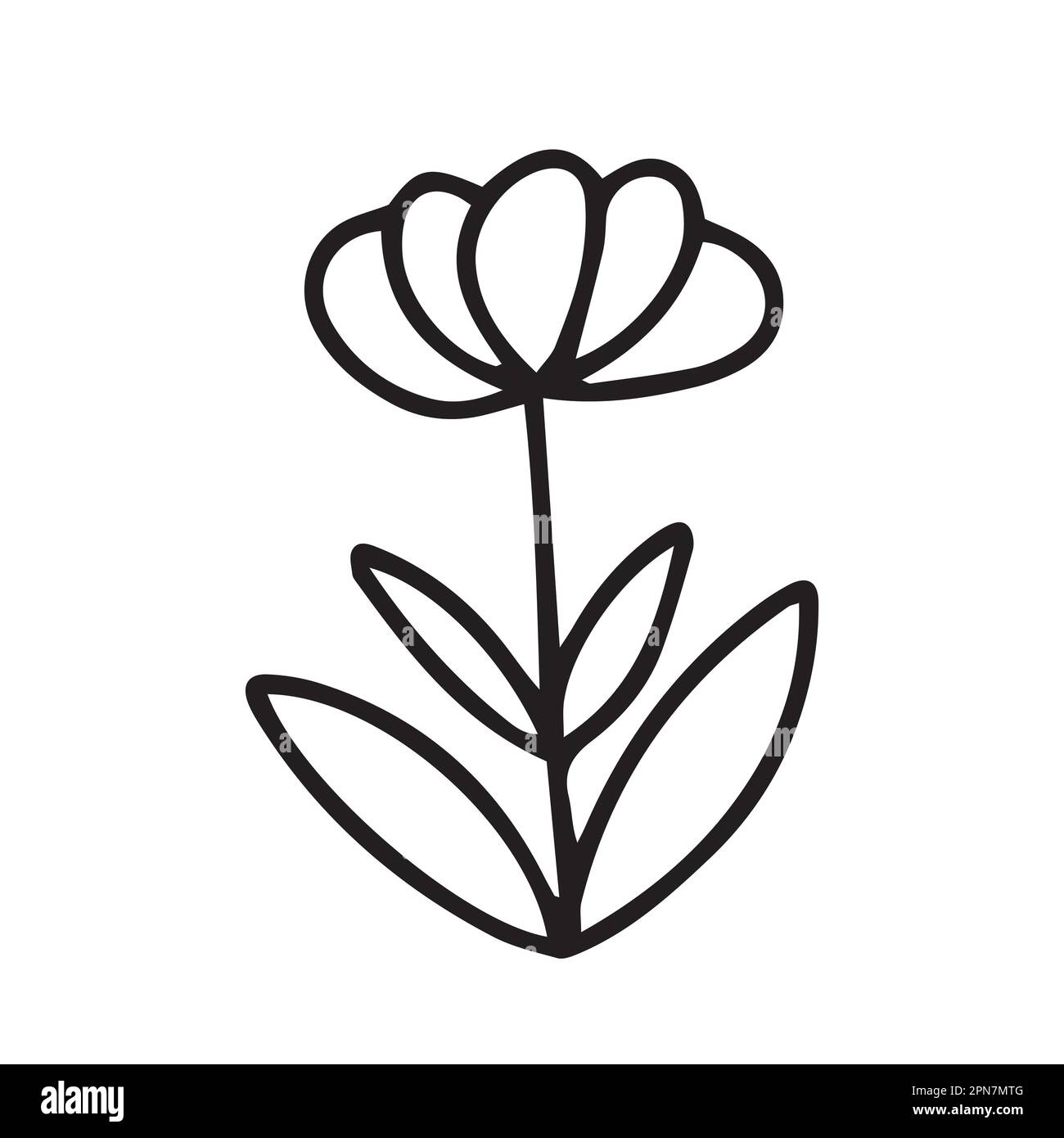 Jolie fleur en forme d'oedle Illustration de Vecteur