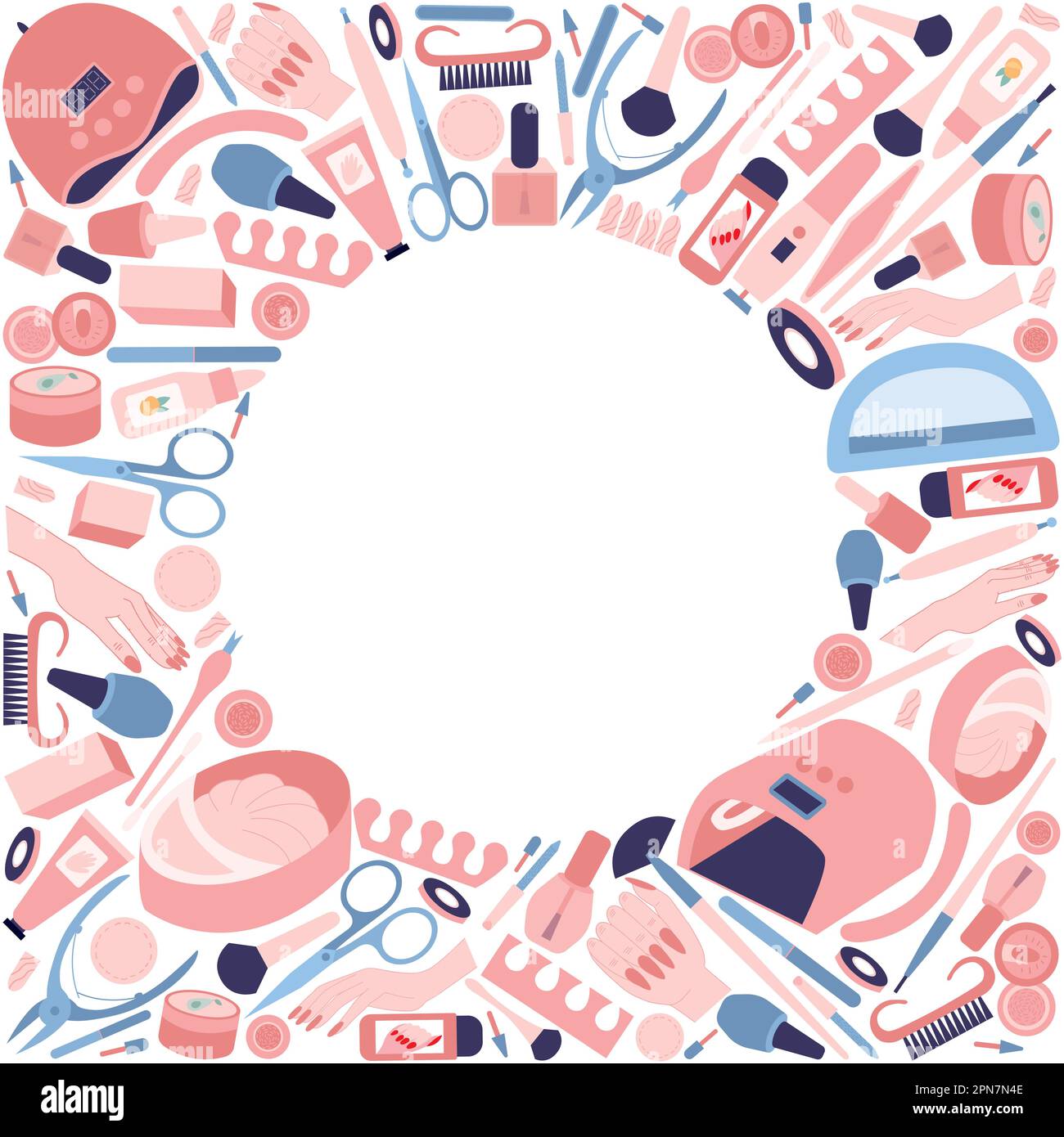 Outils de salon de manucure Vector Illustration de Vecteur