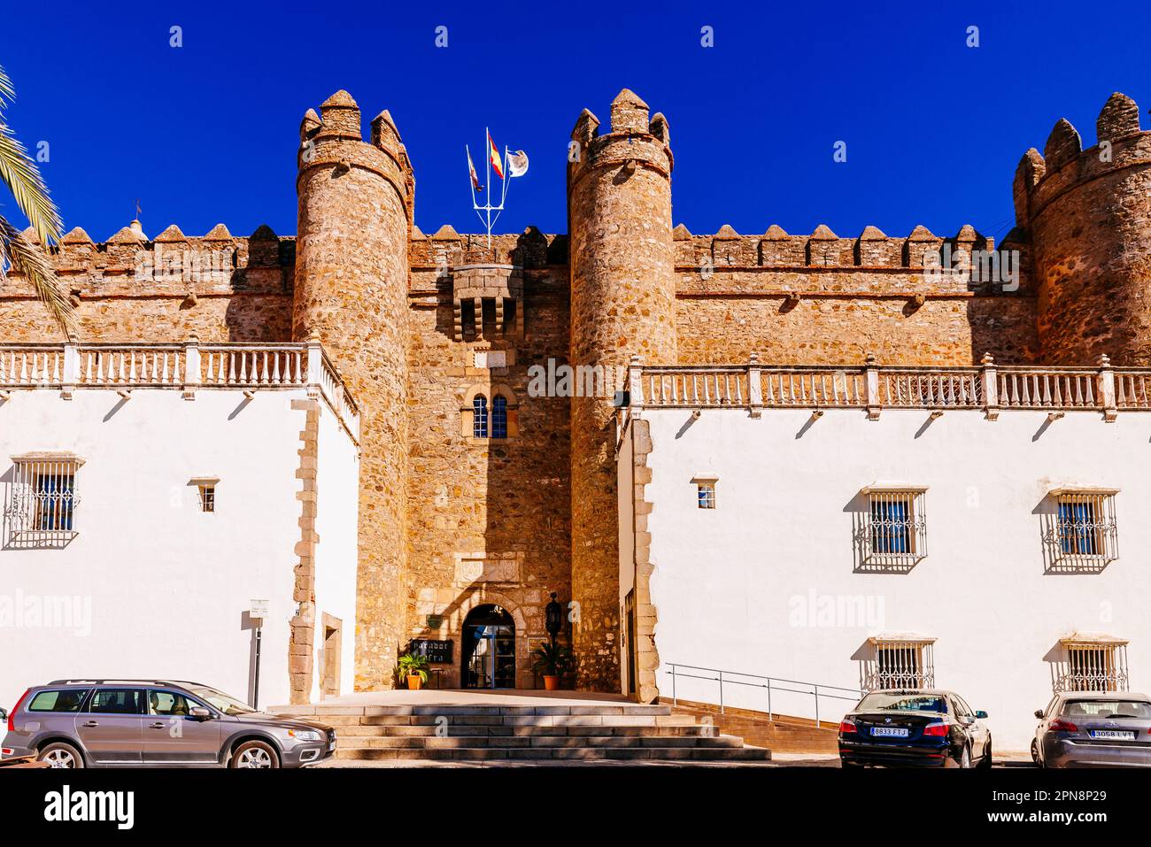 Le Palais des ducs de Feria, Palacio de los Duques de Feria, ou le Château de Zafra est un château gothique de Zafra, 1443. Sur 3 juin 1931, c'était de Banque D'Images