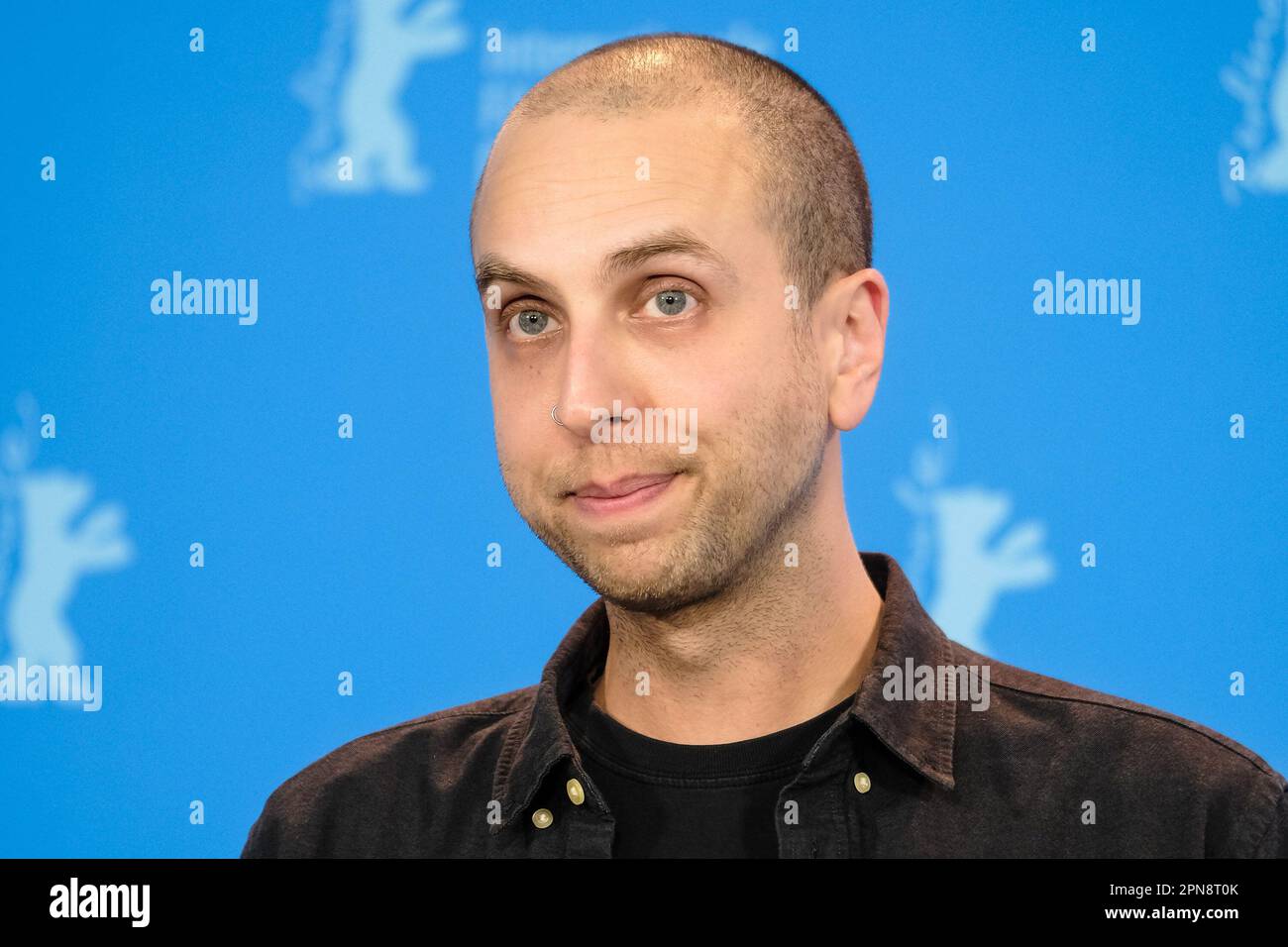Brandon Cronenberg photographié en assistant au photocall for Infinity Pool lors du Festival International du film de Berlin à l'Hôtel Grand Hyatt Berlin à Berlin, Allemagne, le 22 février 2023 . Photo de Julie Edwards. Banque D'Images