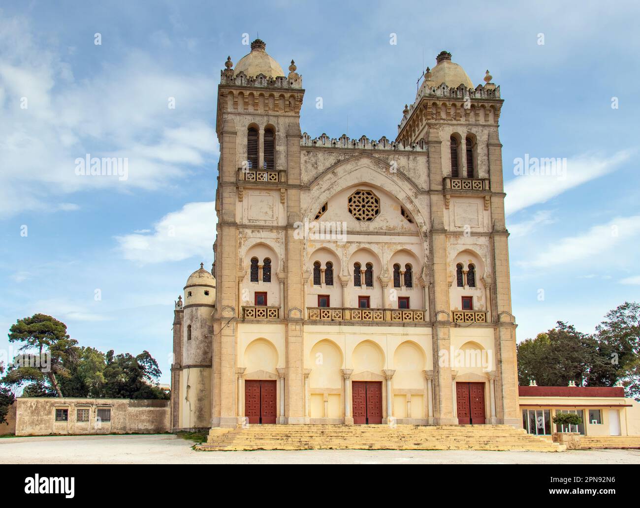 La Cathédrale Saint Louis de Carthage, Tunisie - Une magnifique pièce d'architecture Banque D'Images