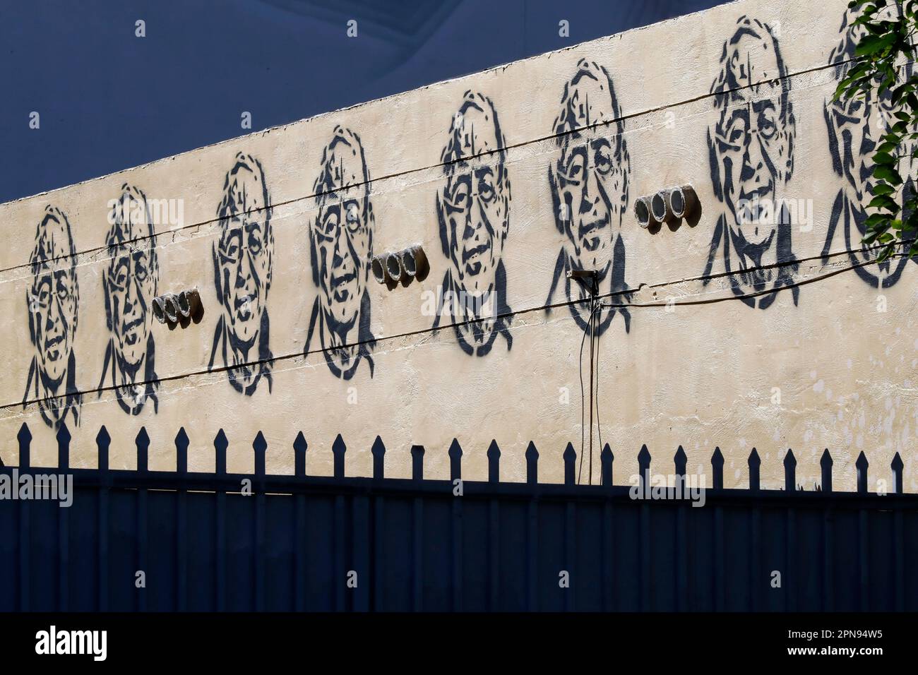 Wynwood Walls Miami graffiti. Wynwood est un quartier de Miami bien connu pour ses graffitis et son art de la rue Miami, Floride, États-Unis. Banque D'Images