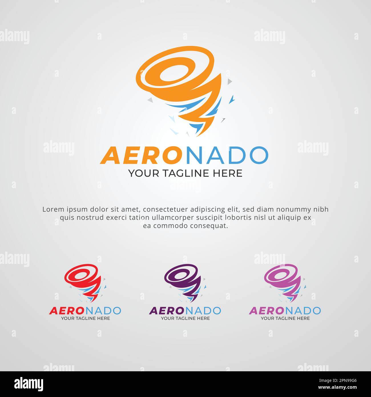 Modèle de conception de logo de marque ou d'entreprise Aeronado Illustration de Vecteur