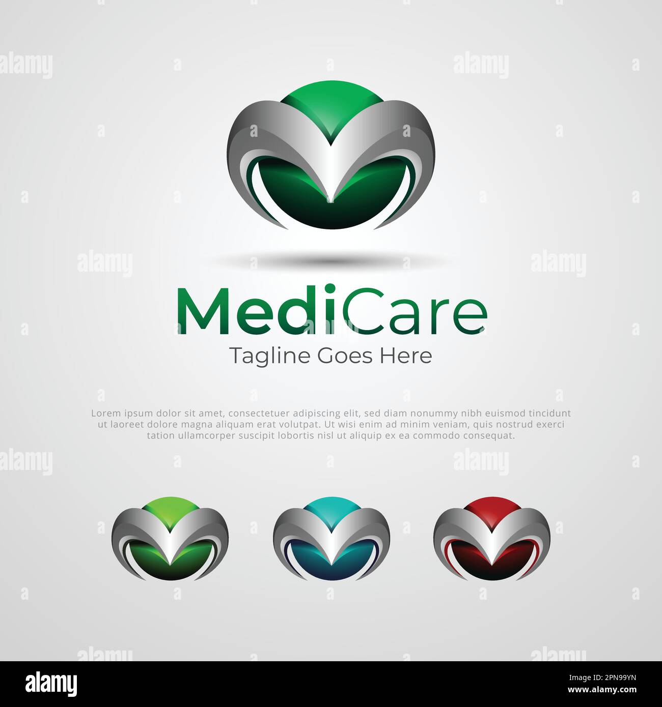 Modèle de conception du logo Medicare Health Company Illustration de Vecteur