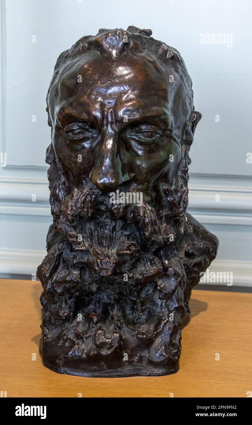 Buste de Rodin, par Camille Claudel, Musée Rodin, Paris, France Banque D'Images