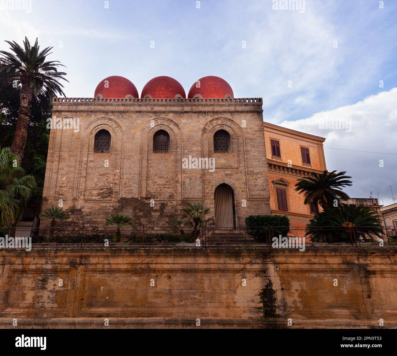 Vue sur l'église San Cataldo et Martorana de Palerme. Sicile. Italie Banque D'Images