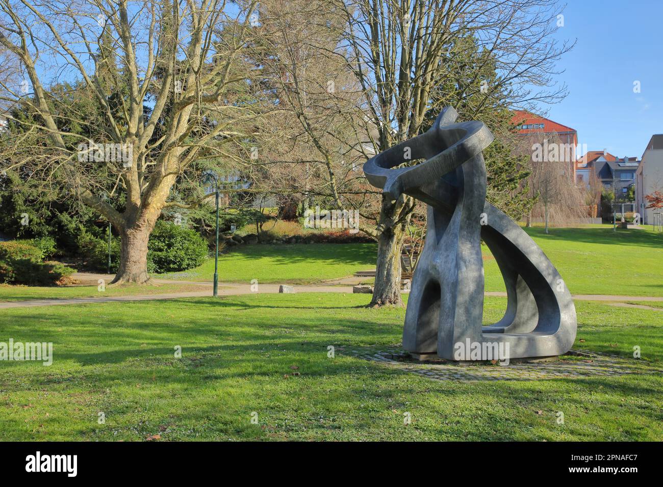 Sculpture mort pour amour par Vadim Sidur 1984, Buergerpark, Offenburg, Ortenau, Forêt Noire du Nord, Forêt noire, Bade-Wurtemberg, Allemagne Banque D'Images