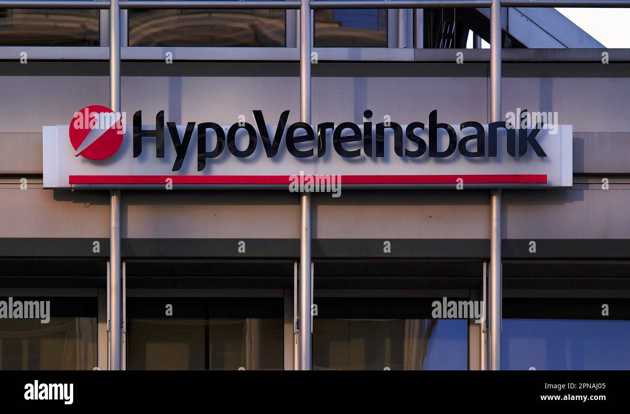 Hypovereinsbank, logo, Stuttgart, Bade-Wurtemberg, Allemagne Banque D'Images