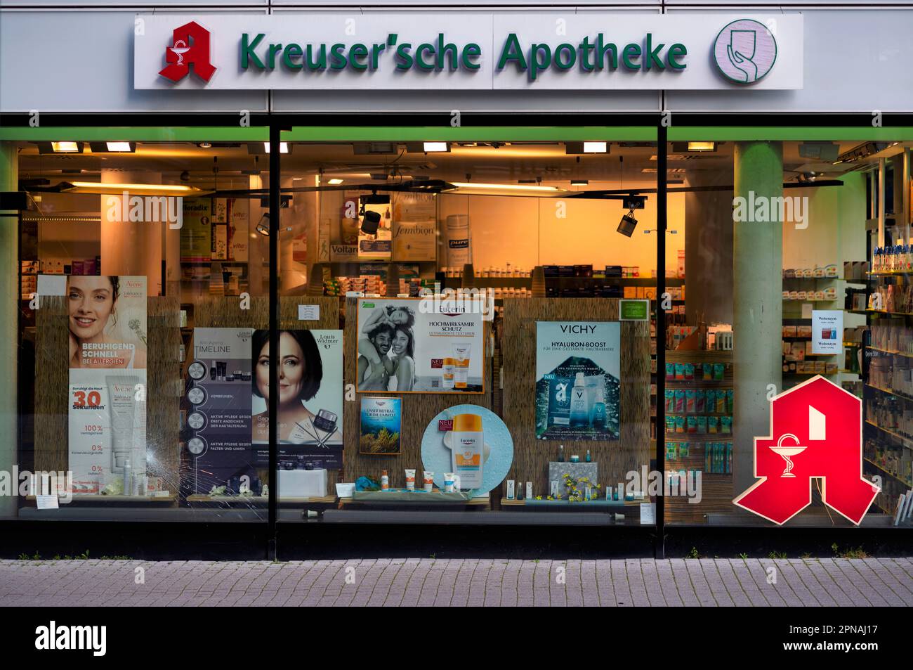 Kreuser'sche Apotheke, Stuttgart, Bade-Wurtemberg, Allemagne Banque D'Images