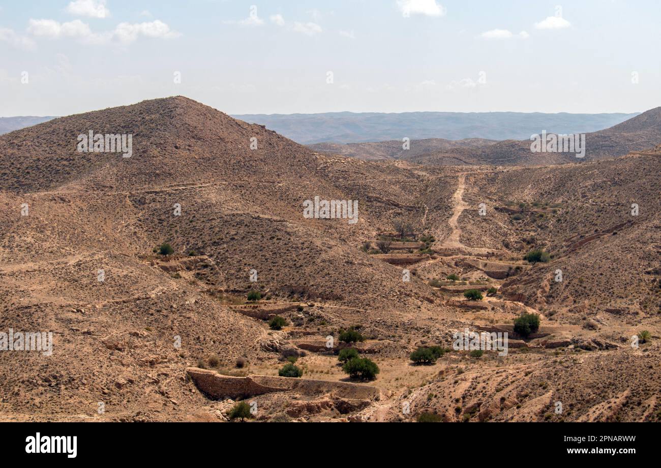 Matmata, une ville berbère avec des logements souterrains uniques en Tunisie Banque D'Images