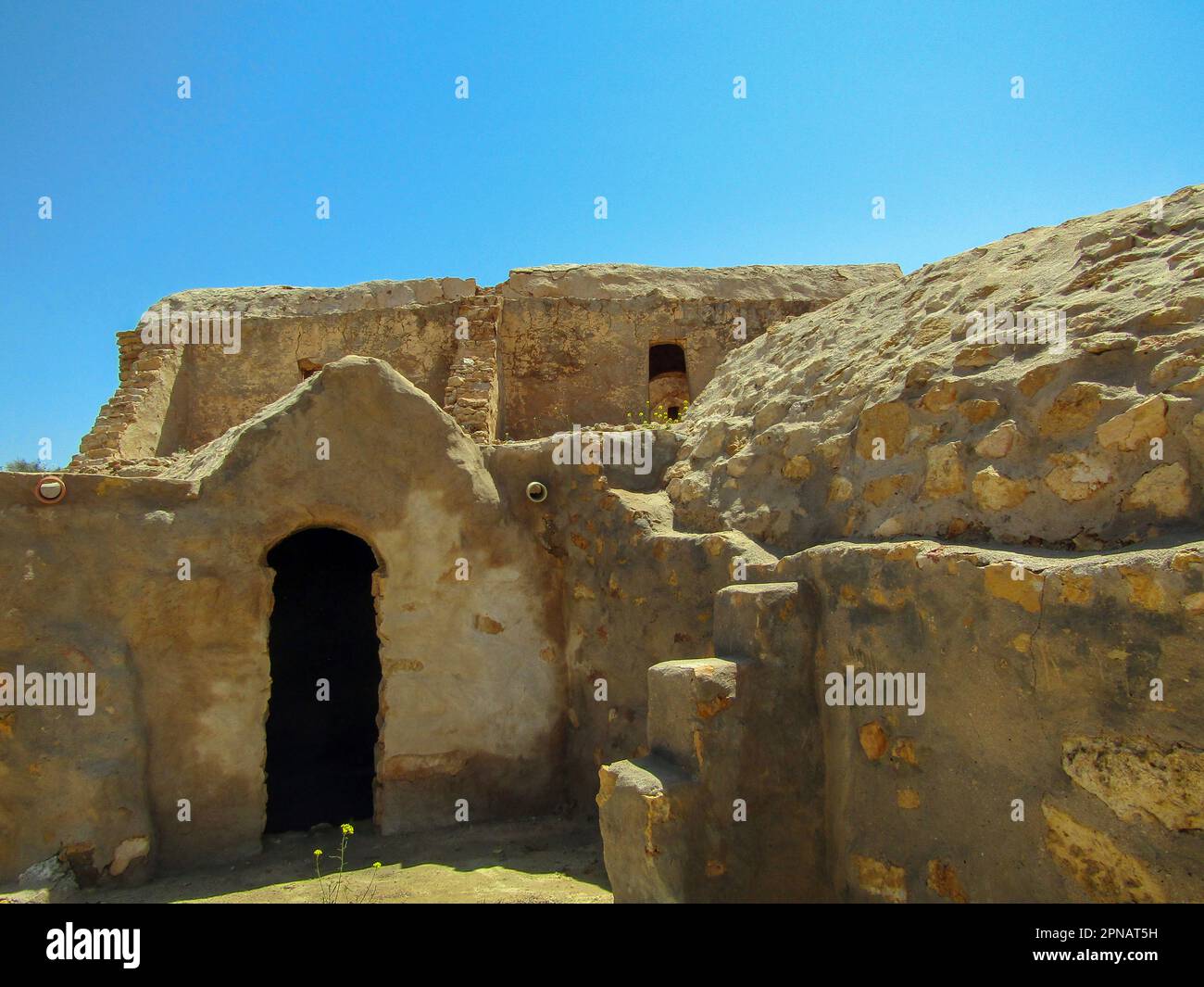 Découverte de Beni Khedache, une ville du sud de la Tunisie entre Djebel Dahar et Grand Erg Oriental Banque D'Images