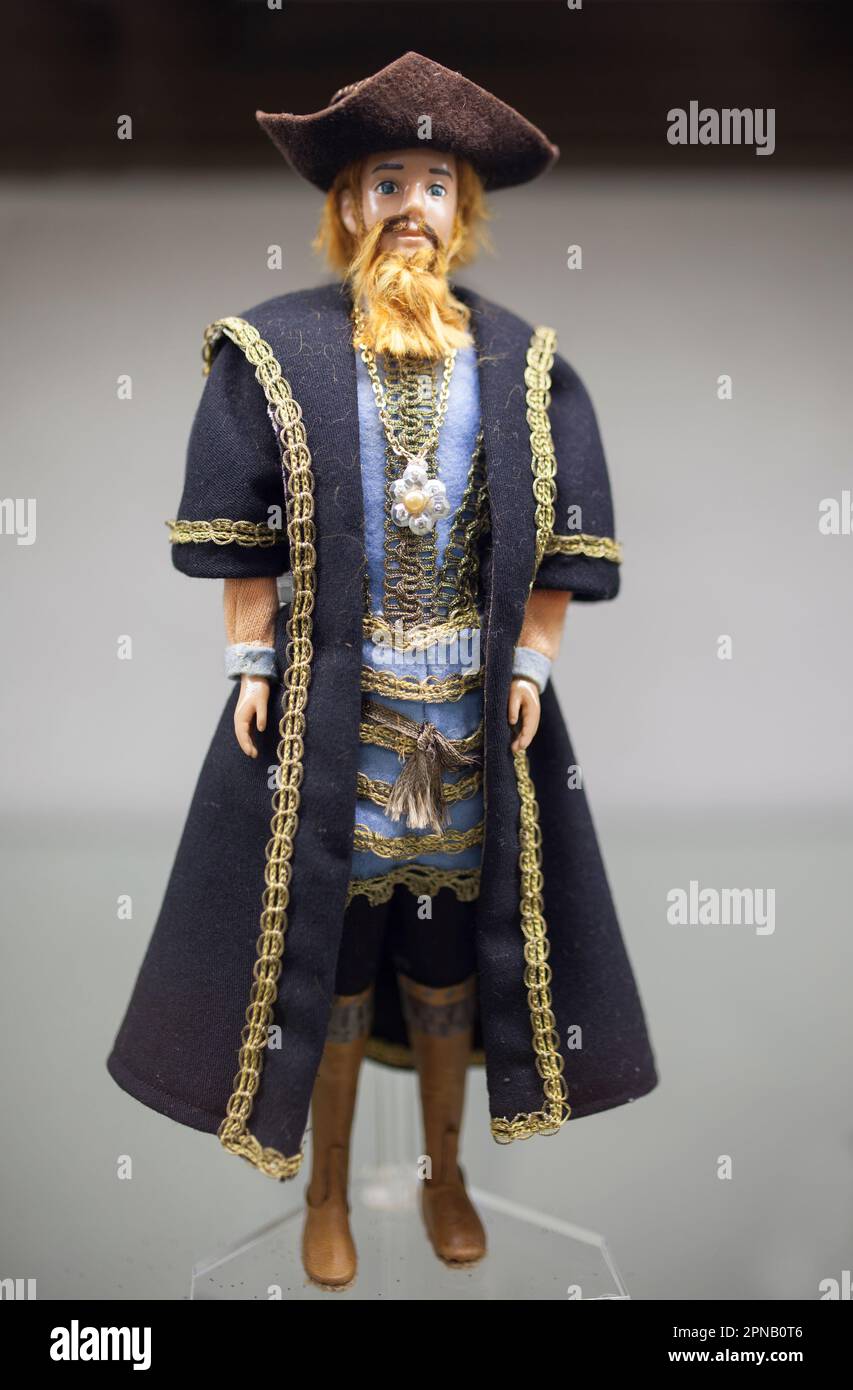 Coimbra, Portugal - septembre 7th 2019 : figurine jouet de Vasco da Gama. Portugal dos Pequenitos, Coimbra Banque D'Images