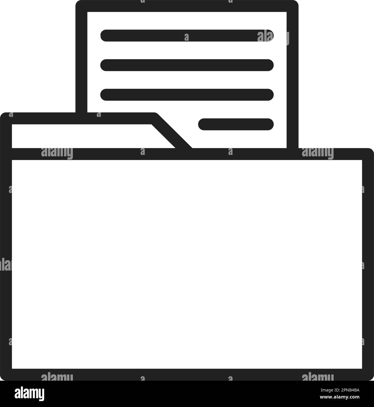 Image vectorielle de l'icône fichier dans le dossier. Adapté aux applications mobiles, aux applications Web et aux supports d'impression. Illustration de Vecteur
