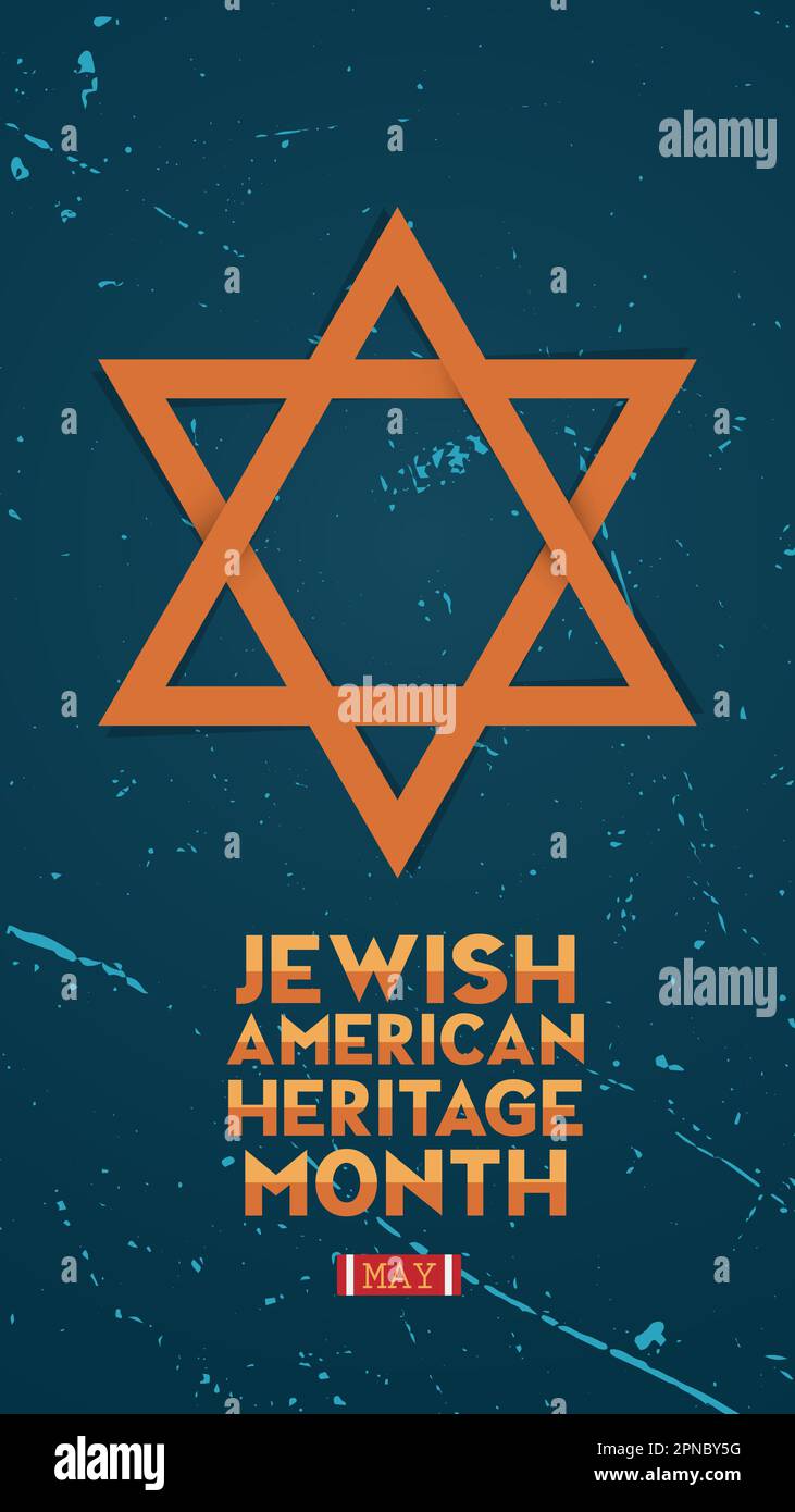 Mois du patrimoine juif américain en mai. Papier peint vertical affiche design illustration vectorielle. Illustration de Vecteur