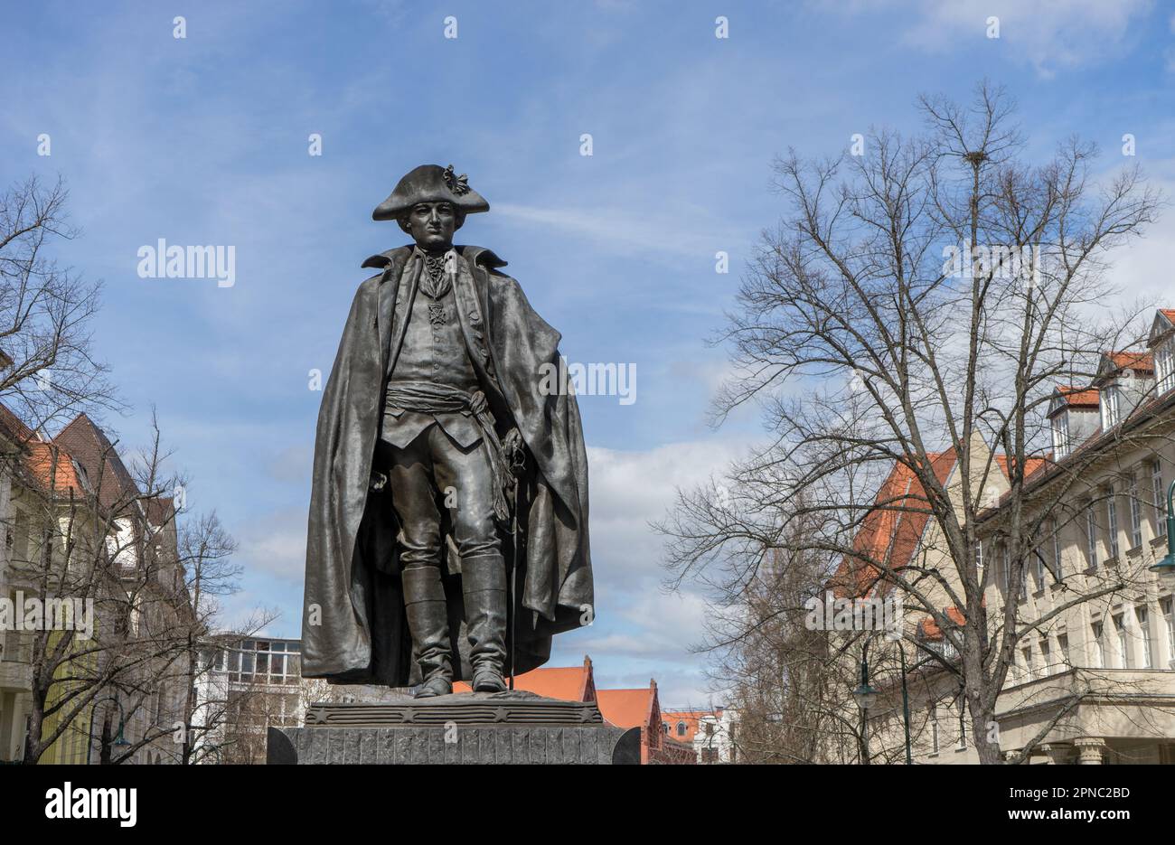 Monument général Steuben à Magdebourg Saxe-Anhalt Allemagne Banque D'Images