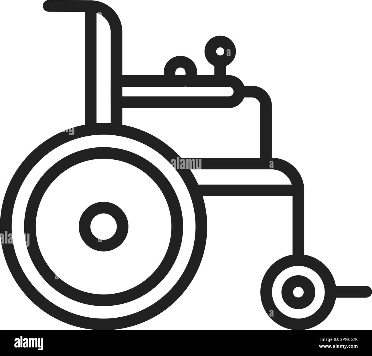 Image vectorielle d'icône de fauteuil roulant motorisé. Adapté aux applications mobiles, aux applications Web et aux supports d'impression. Illustration de Vecteur