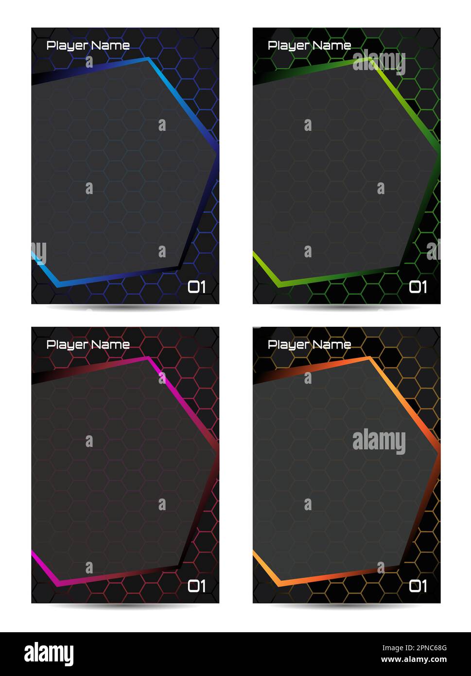 Cartes de sport modernes cadre hexagonal techno texture motif arrière-plan Illustration de Vecteur